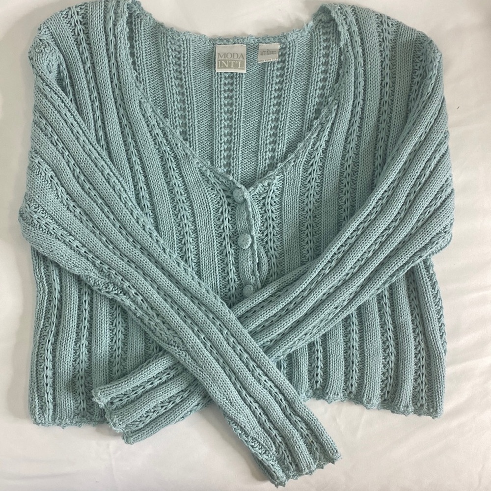 Vintage MODA INT’L Knitted Cardigan. Size L